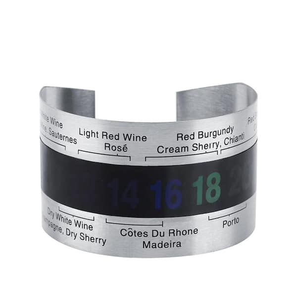 Wine Bottle Thermometer with LCD Display, Instant Temperature Sensor Sleeve for Red White Wine Beer Shape