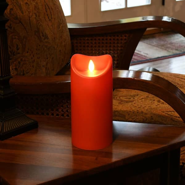 4pc Flameless Candles Battery Operated Flickering LED light Plastic 8'' 