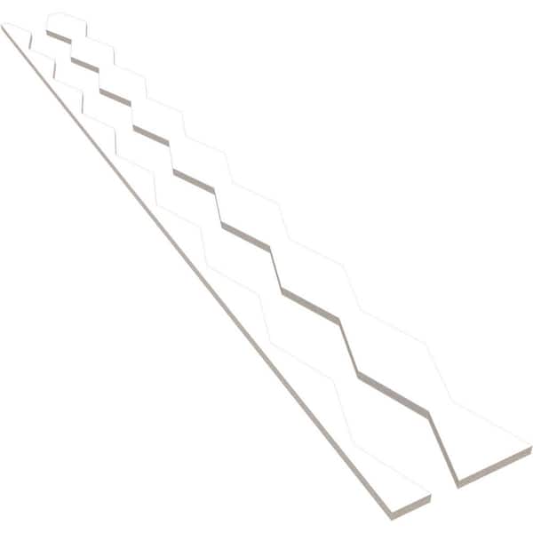 Ekena Millwork Cimarron 47 in. H x 0.375 in. W Slatwall Panels in PVC 24-Pack
