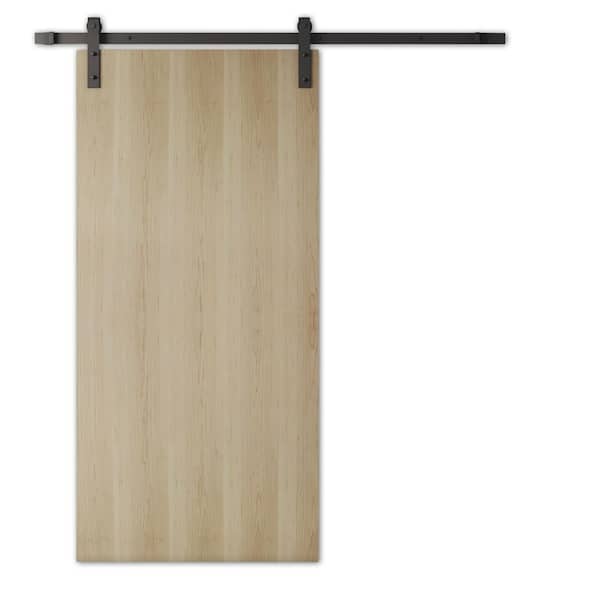 Urban Woodcraft 40 in. x 83 in. RICHFIELD Solid Core Wood Sliding Barn Door with Hardware Kit