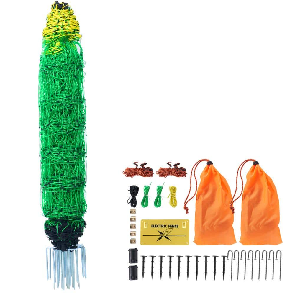 Electric Fence Netting, 35 in. x 164 ft. PE Net Fencing with Posts & Double-Spiked Stakes, Utility Portable Mesh price history on PriceWatchPro