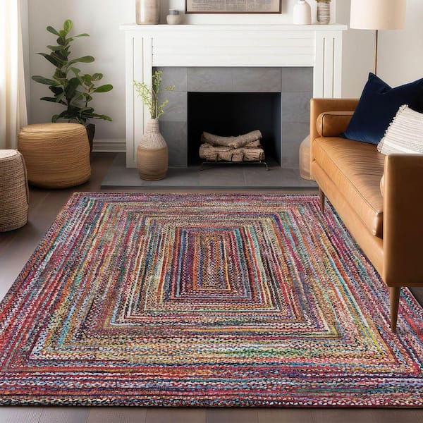 Chantille Machine Washable Indoor/Outdoor Abstract ACN1725 Paprika 9 ft. x 12 ft. Area Rug