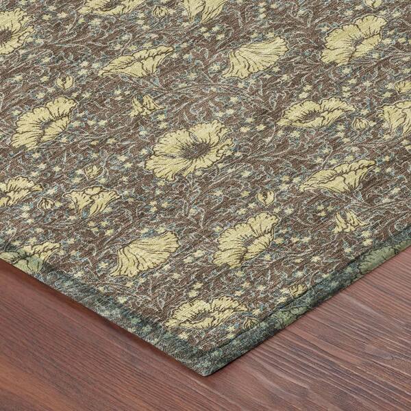 Chantille Machine Washable Indoor/Outdoor Abstract ACN2792 Brown 8 ft. x 10 ft. Area Rug