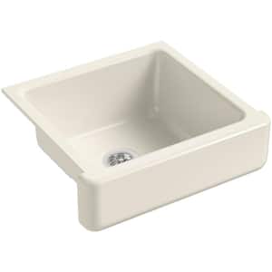 Whitehaven Farmhouse/Apron-Front Cast Iron 23.5 in. Single Bowl Kitchen Sink in Biscuit