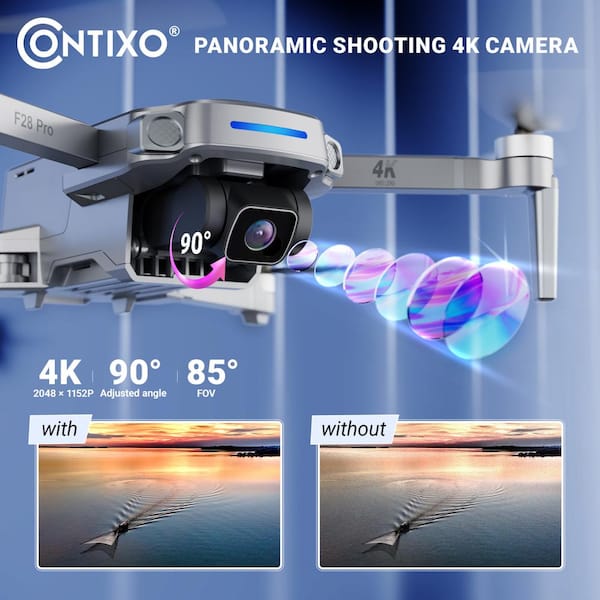 Contixo F28 Foldable Drone with 2K FHD Camera and Carrying Case