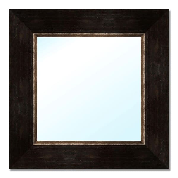 PTM Images Small Square Dark Brown Mirror (18.5 in. H x 18.5 in. W)