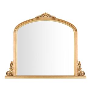 Medium Classic Arched Vintage Style Gold Framed Mirror (44 in. W x 35 in. H)