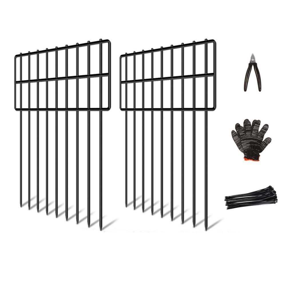 1.42 ft. x 1.08 ft. Rustproof Metal Flat Top Metal Privacy Fence Panel, Bor