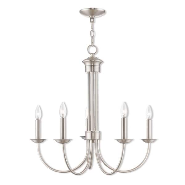AVIANCE LIGHTING Abbotsford 5-Light Brushed Nickel Chandelier