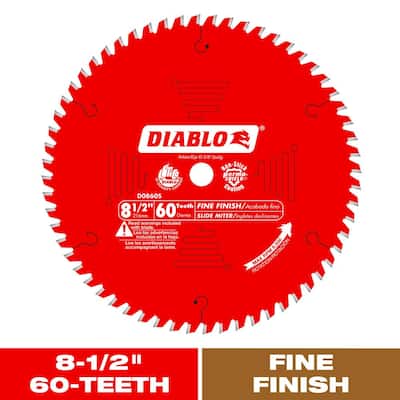 DIABLO 8-1/2in. x 60-Tooth Fine Finish Circular Saw Blade for Wood
