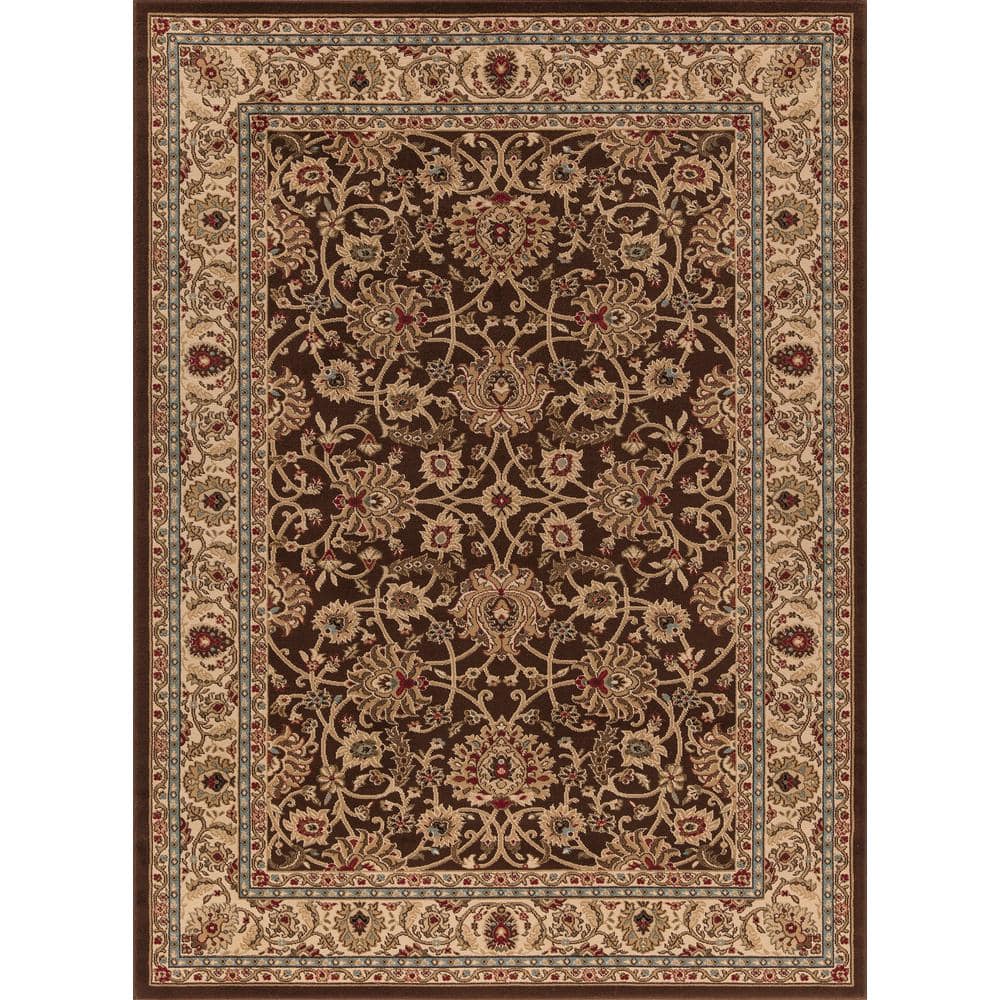 Concord Global Trading Ankara Mahal Brown 5 ft. x 7 ft. Area Rug 65585 ...