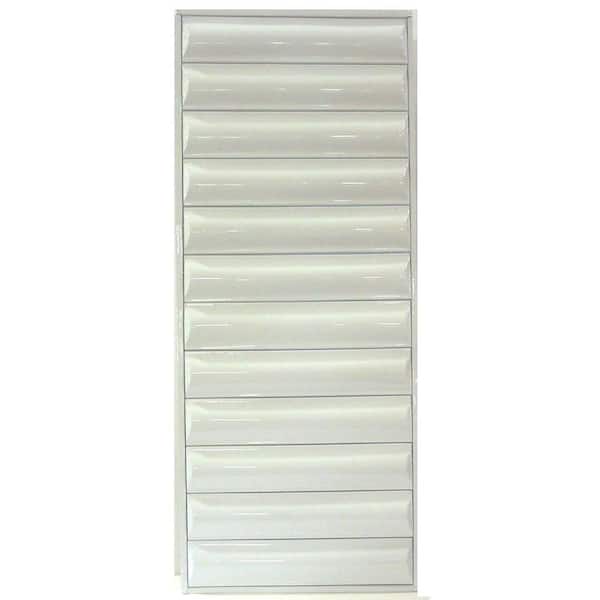 Air Master Windows and Doors 24 in. x 58.375 in. Titan Light Duty All Louver Awning Aluminum Window in White