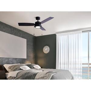 Wallis 42 in. Integrated LED Black Ceiling Fan with Light Kit