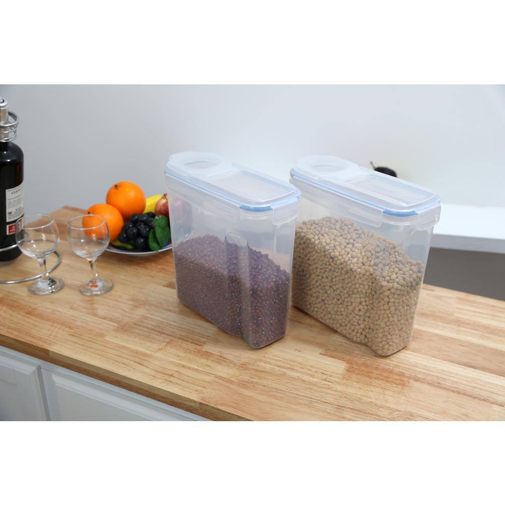 Clear BPA-Free Plastic Food Storage Containers with Airtight Lids, Set of 2