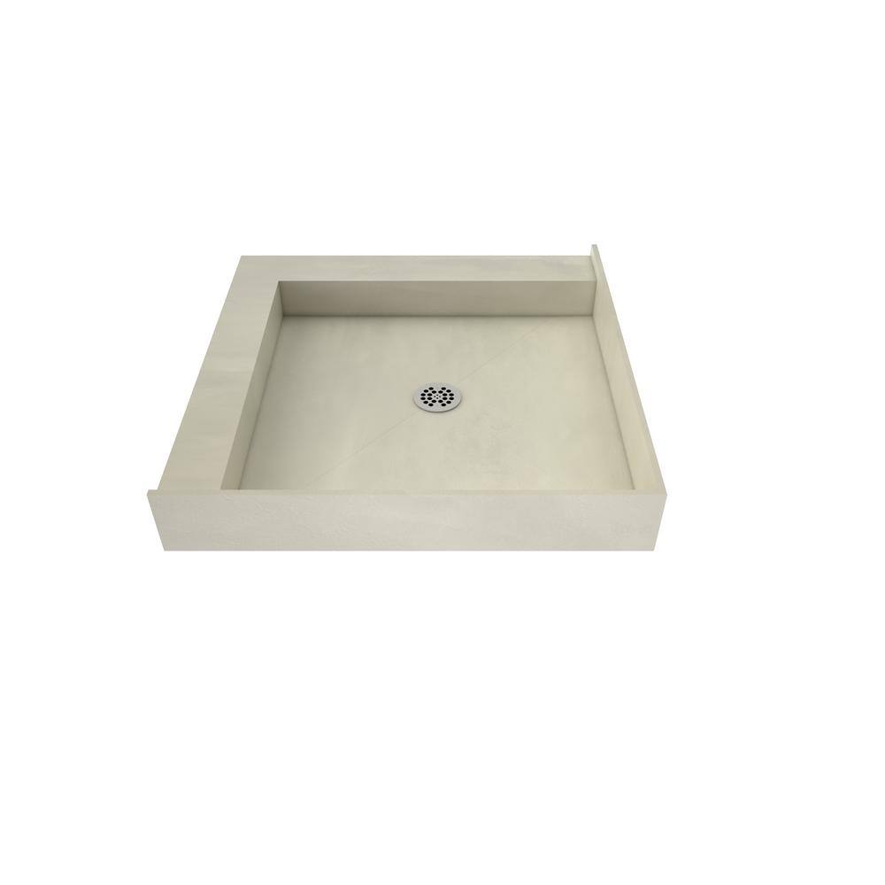 Tile Redi 36" x 36" Square Double Curb Shower Base with Center Drain