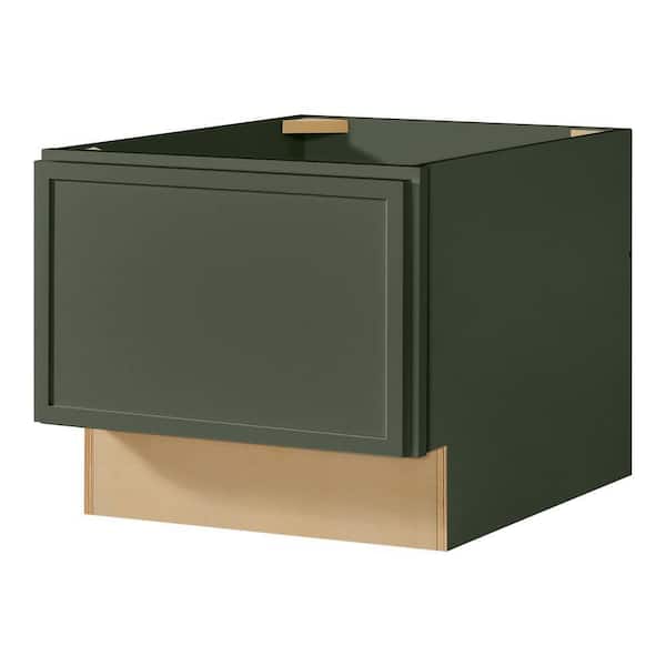 Leyton 18 in. W x 24 in. D x 16.5 in. H Ready To Assemble Plywood Slim Shaker Bench Base Kitchen Cabinet in Fern Green
