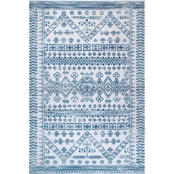 *DISCONTINUED* Transitional Moroccan Frances Area Rug Blue 3 ft. x 5 ft. Accent Rug