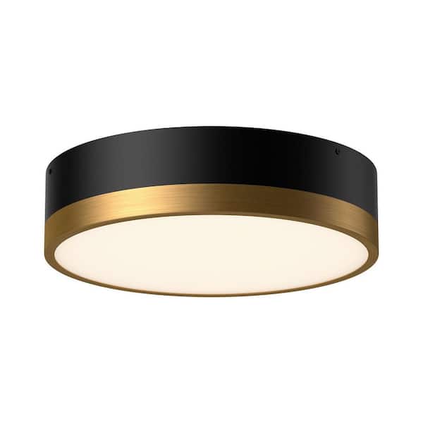 KUZCO BRISBANE 16 IN AGED BRASS FLUSH MOUNT