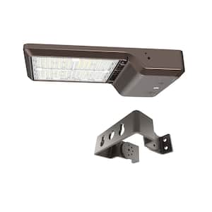400-Watt Equivalent Integrated LED Bronze Area Light with Trunnion Mount Kit TYPE 5 Adjustable Lumens and CCT