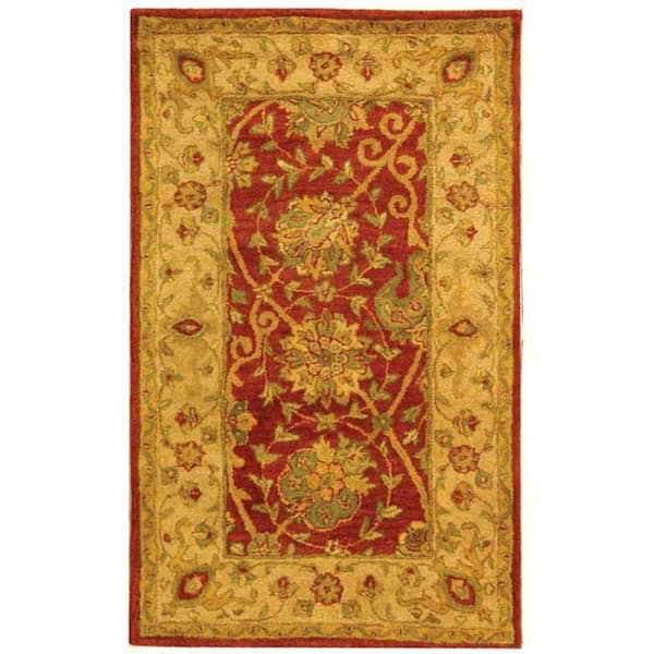 SAFAVIEH Antiquity Rust Doormat 3 ft. x 5 ft. Border Speckled Area Rug