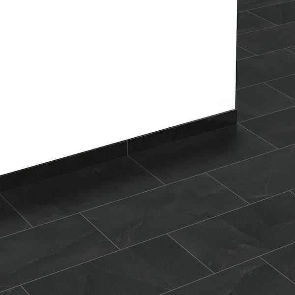 Michella Midnight Agate Bullnose 3 in. x 24 in. Matte Porcelain Wall Tile Trim (20 lin. ft./Case)