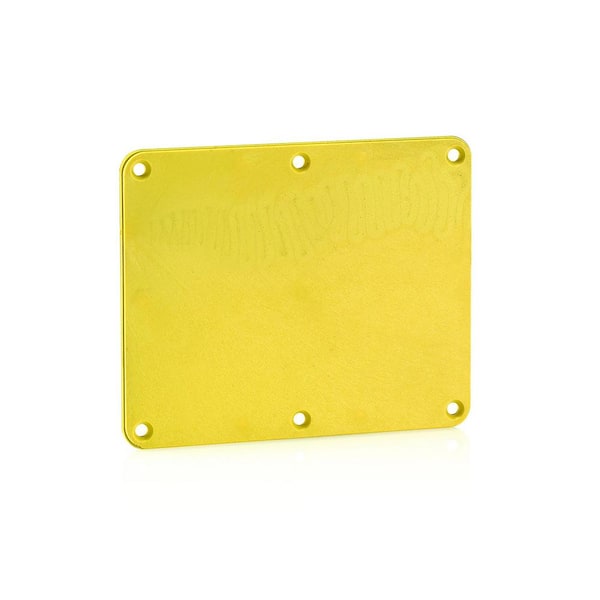 Leviton 2-Gang Blank Coverplate for Temporary Power Portable Outlet Box, Yellow 3265-Y