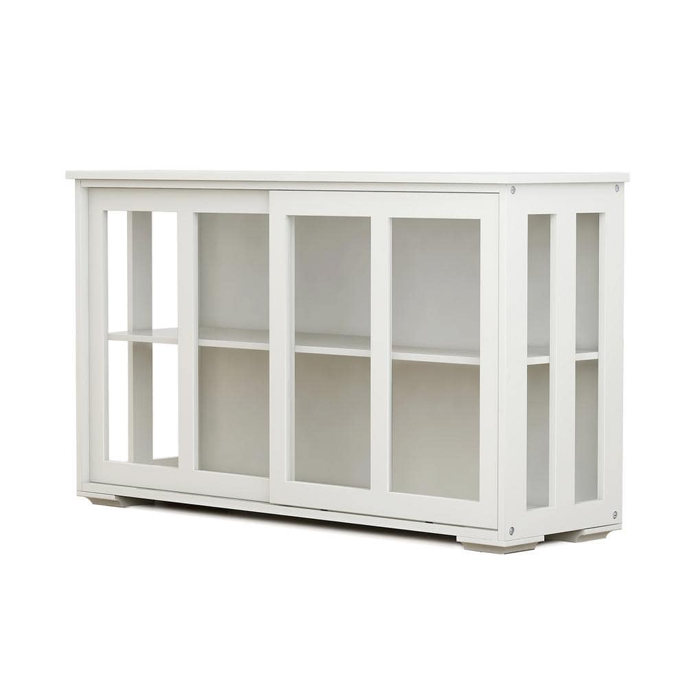 41.93 in. W x 13.99 in. D x 24.61 in. H in White MDF Ready to Assemble Floo