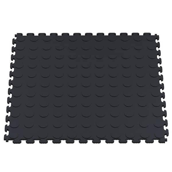Norsk Multi-Purpose Black 18.3 in. x 18.3 in. PVC Garage Flooring Tile ...