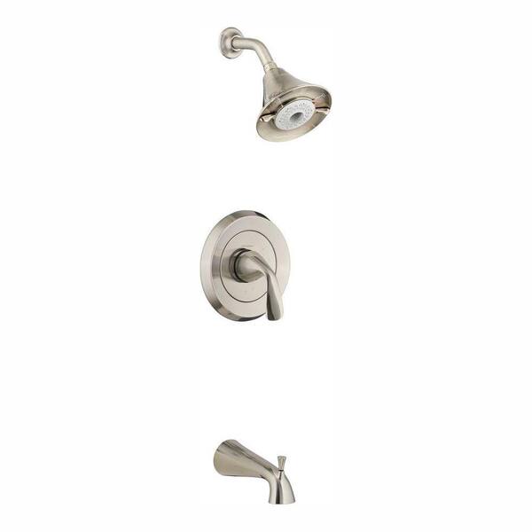 American Standard Fluent Flowise 1-Handle Tub and Shower Faucet Trim Kit in Brushed Nickel (Valve Sold Separately)