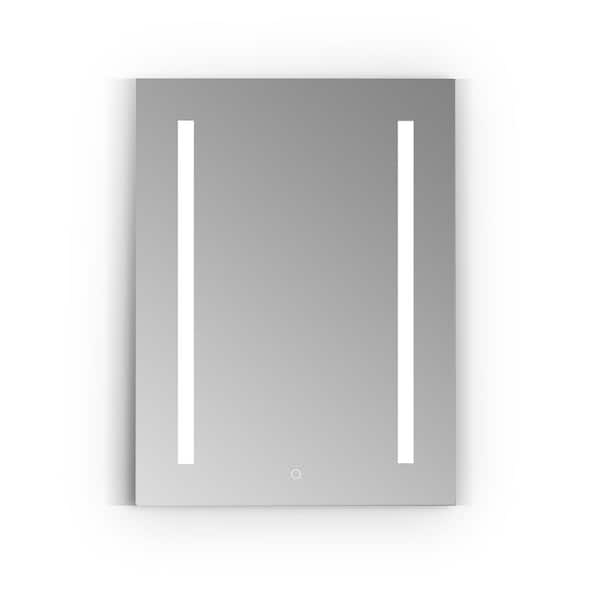 Altair Catola 24 in. W x 32 in. H Small Rectangular Silver Recessed ...