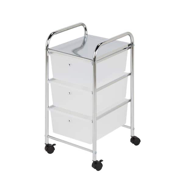 3 Drawer Plastic Storage Cart, 3 Drawer Storage Cart With Wheels