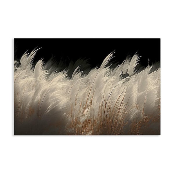 White Feathers Windblown Grasses by Decent Exposures Unframed Country Graphic Art Print 24 in. x 36 in.