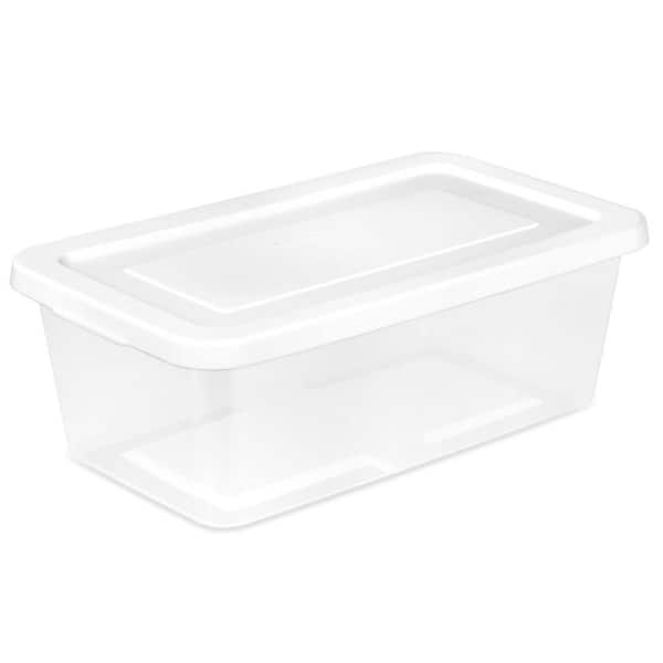 6 qt. Storage Box, Stackable Plastic Container, Home Organizer, 48 Pack