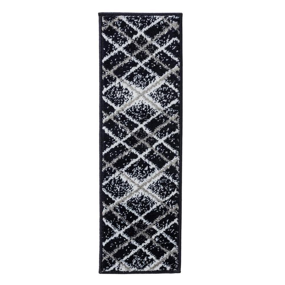 Modern Collection Navy 9 in. x 28 in. Polypropylene Stair Tread Cover (Set of 15) price history on PriceWatchPro