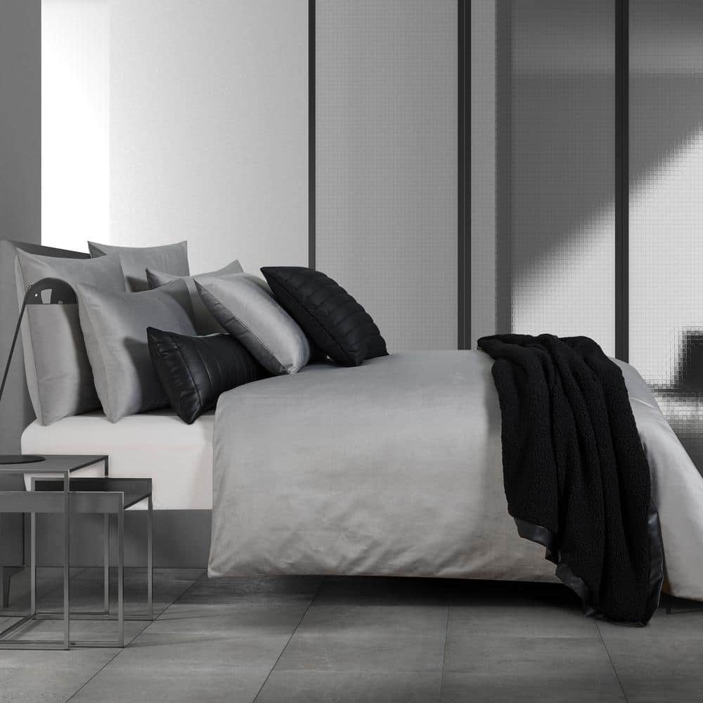 Valletta 3-Piece Gray Polyester King/Cal. King Duvet Cover Set