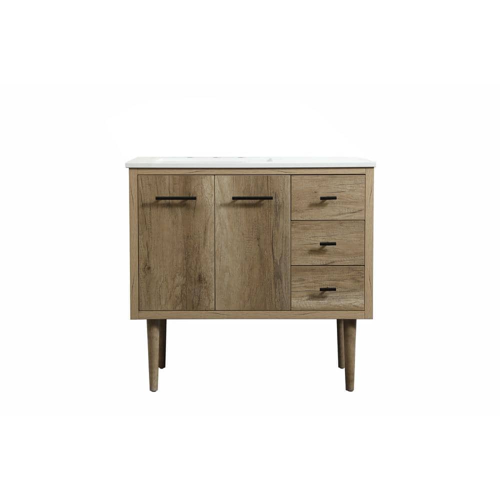 Simply Living 36 in. W x 22 in. D x 33.5 in. H Bath Vanity in Natural Oak w