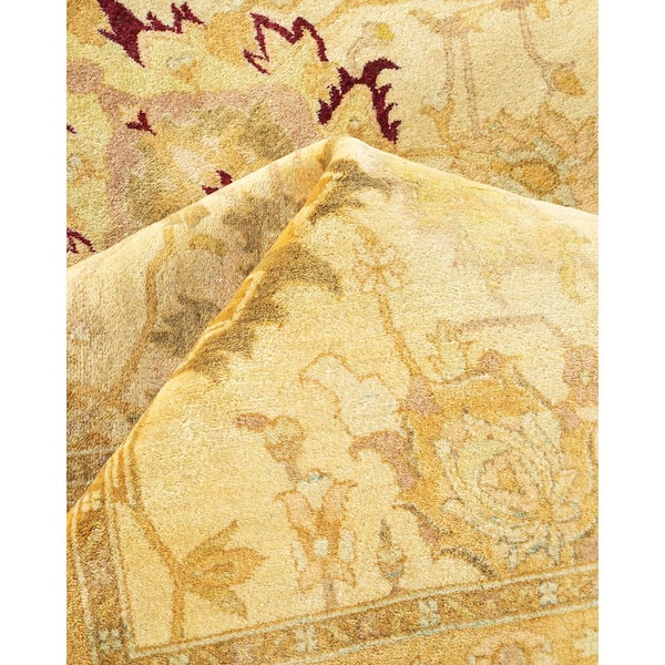 Mogul Ivory 10 ft. x 14 ft. Oriental Wool Indoor Area Rug