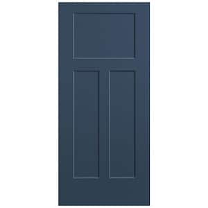 36 in. x 80 in. 3-Panel Winslow Single Bore Hollow Core Night Tide Molded Composite Interior Door Slab