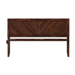 Canyon Barnwood Brown Solid Wood King Rustic Headboard with Attachable Charger