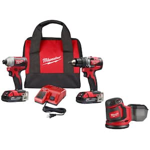 M18 18V Lithium-Ion Brushless Cordless Compact Drill/Impact Combo Kit (2-Tool) with Random Orbit Sander