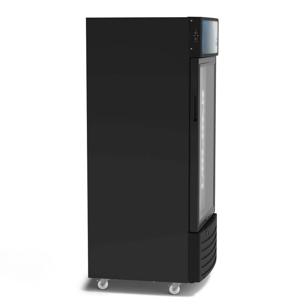Black 6 Cu. Ft. Glass Door Commercial Display Refrigerator