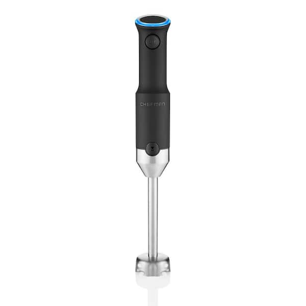 Chefman Rechargeable Variable Speed Hand Blender -Black Food Grinder With  Stainless Blade Connector RJ19-RS1 - The Home Depot