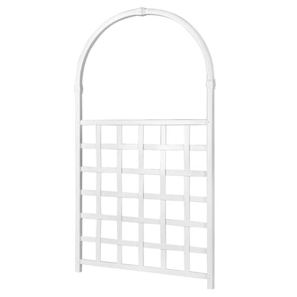 Karl home 74.4 in. PVC Garden Trellis Panel