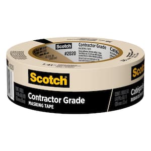 Scotch 1.41 in. x 60.1 Yds. Multi-Surface Contractor Grade Tan Masking Tape (1 Roll)