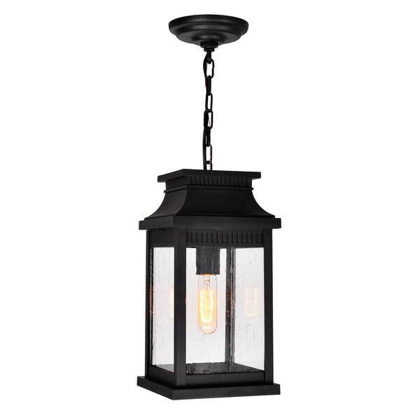 CWI Lighting Milford 1 Light Outdoor Black Pendant