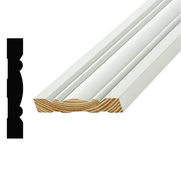 11/16 in. D x 4-1/4 in. W x 96 in. L Primed White Pine Finger Joint Wood Casing Moulding