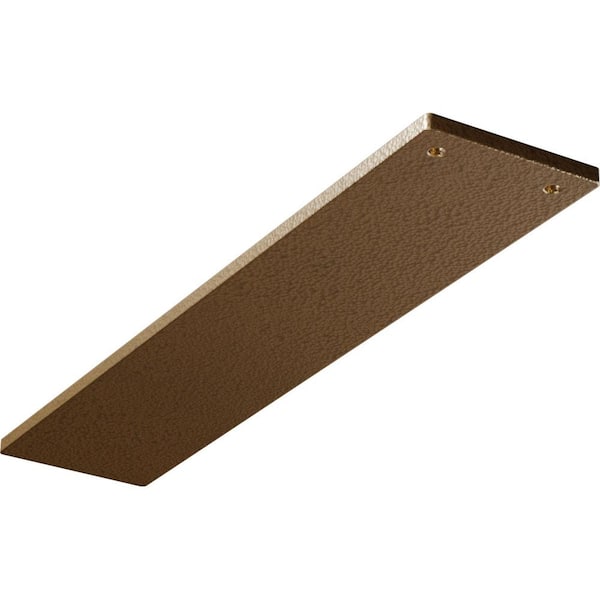 Ekena Millwork 0.25 in. x 3 in. x 14 in. Steel Hammered Gold Logan Bracket