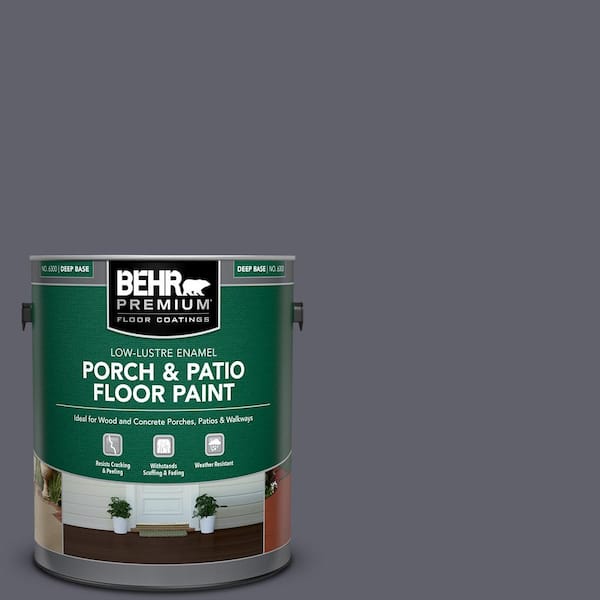 BEHR PREMIUM 1 gal. #N540-6 Script Ink Low-Lustre Enamel Interior/Exterior Porch and Patio Floor Paint