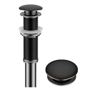 Bathroom Sink Pop-Up Drain with Extended Thread, Oil Rubbed Bronze