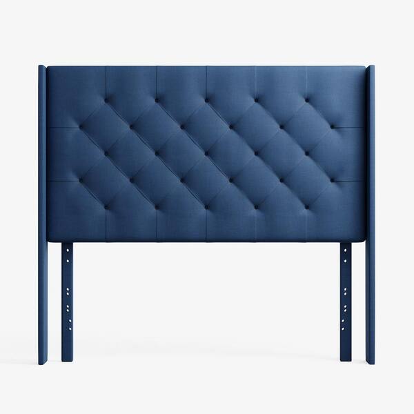 Brookside Eva Navy King Upholstered Wingback Headboard